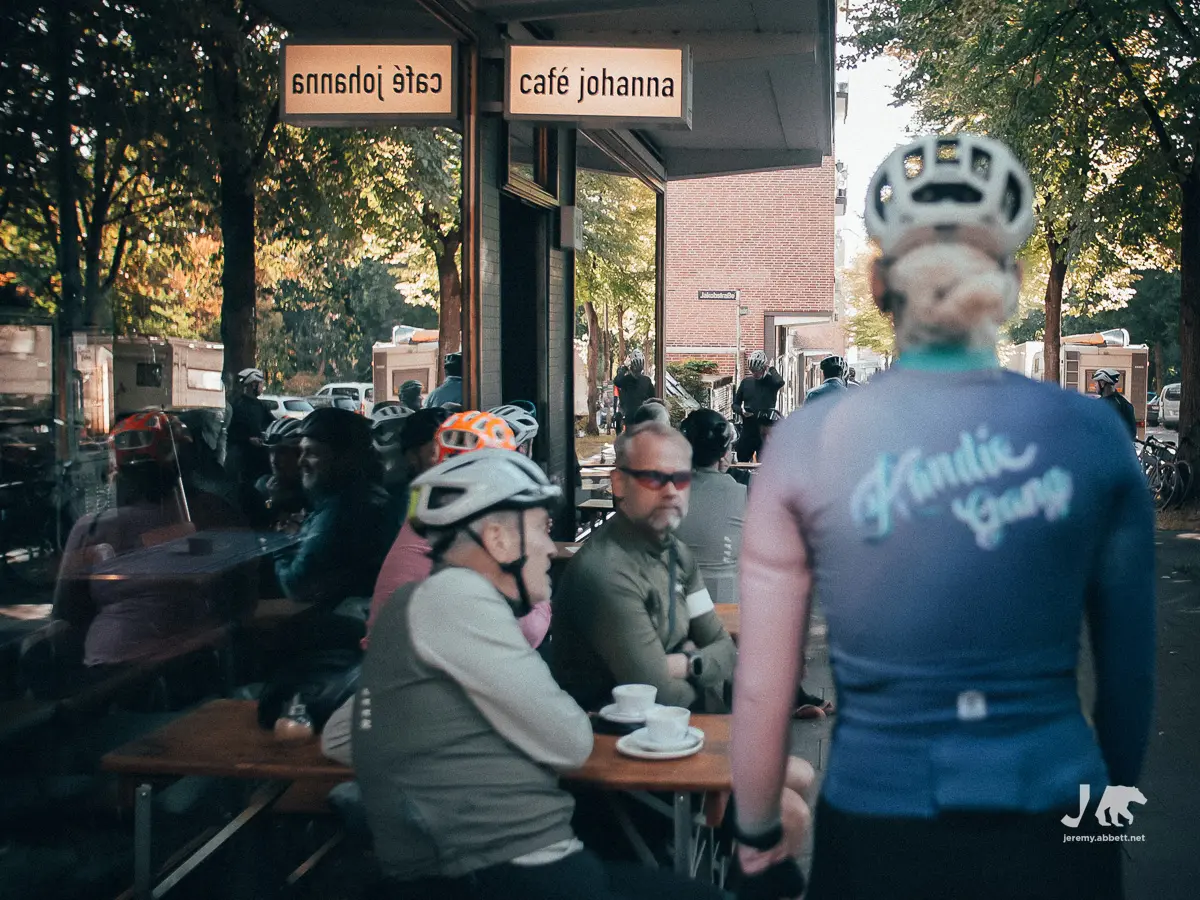 Kathi Sigmund of Kandie Gang getting ready to ride 100km of all-road.